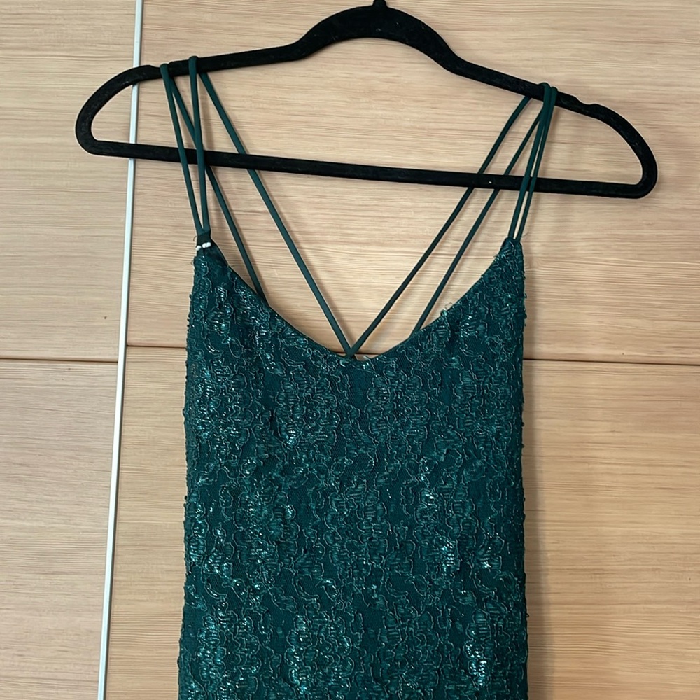 Forest Green shimmery dress . Size 8